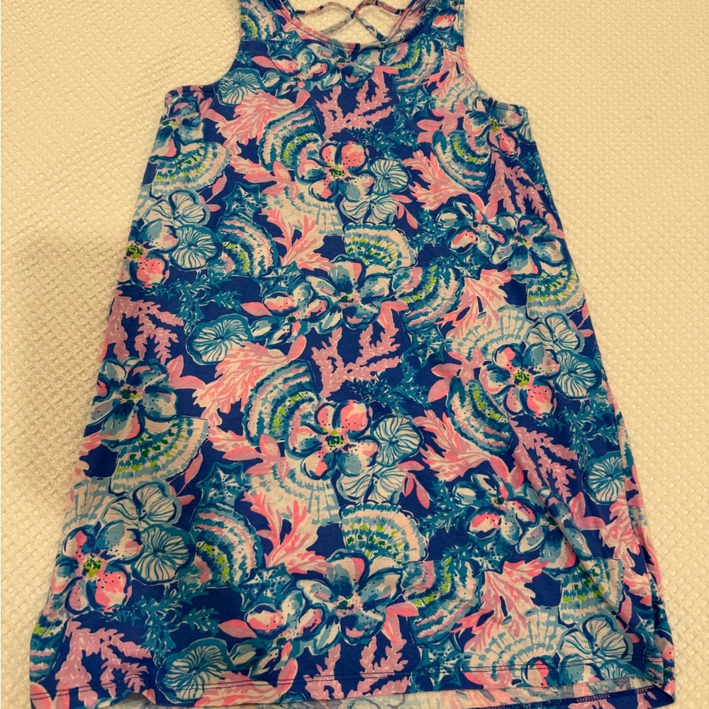 Lilly Pulitzer Blue and Pink Floral Dress